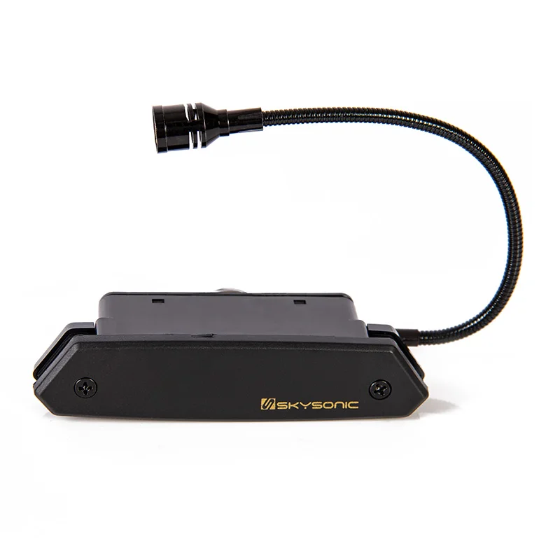 Skysonic-T-902 Acoustic Guitar Pickup, Magnetic and Microphone, Dual Pickup, Volume and Tone Controls don't need to punch Fast