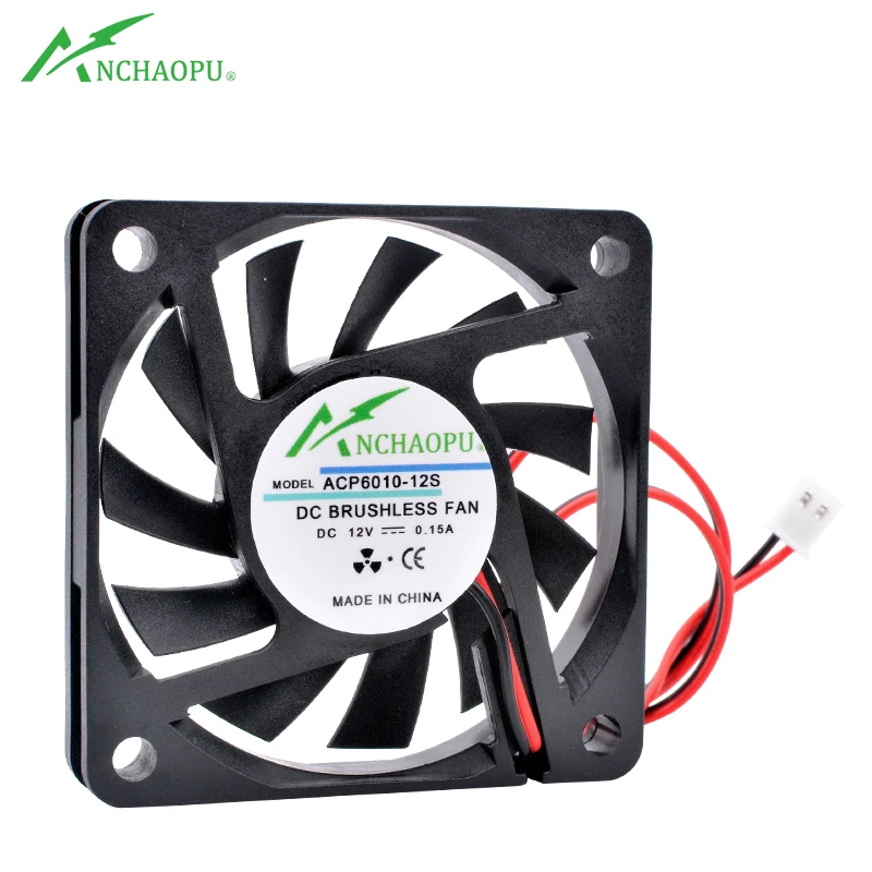ACP6010 6cm 60mm wentylator 60x60x10mm DC5V 12V 24V 2pin Ultracienki wentylator chłodzący do obudowy CPU router mocy