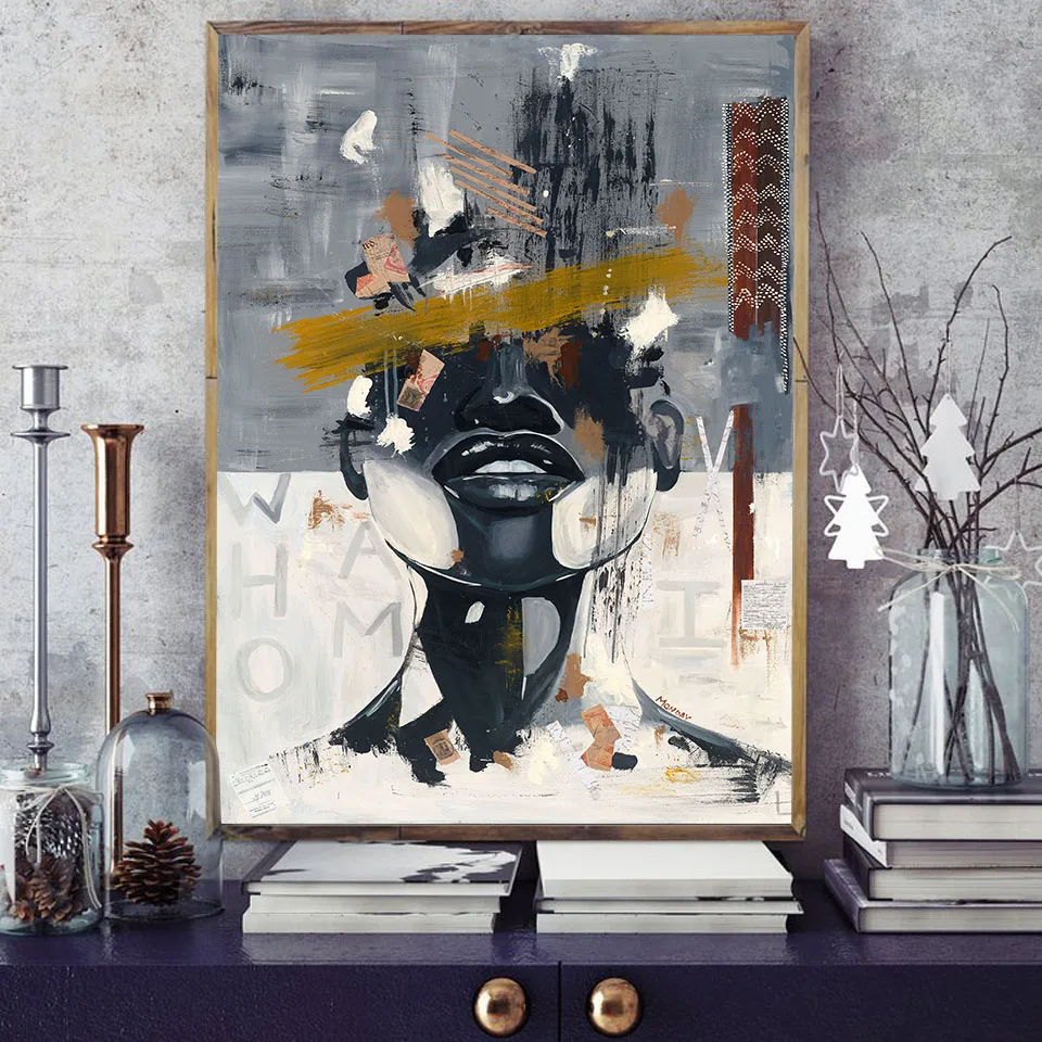 Canvas Painting African American Art Identity Crisis Posters and Prints Wall Pictures For Nordic Living Room Home Decor No Frame