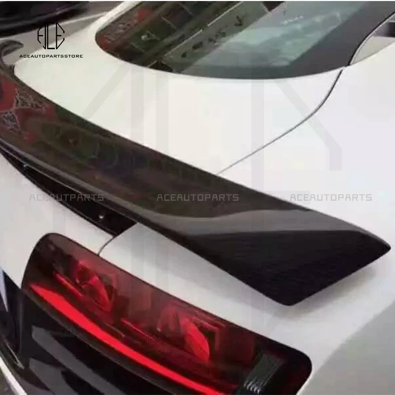 2007-2015 R8 car body kit Carbon Fiber Rear Trunk Wing Spoiler for Audi R8 GT V8 V10 Car Modified Tail Lip