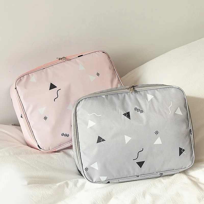 Printed Multi-Function Paperwork Storage Bag Home Large-Capacity Password Lock Paperwork Organizer Moisture-Proof Waterproof