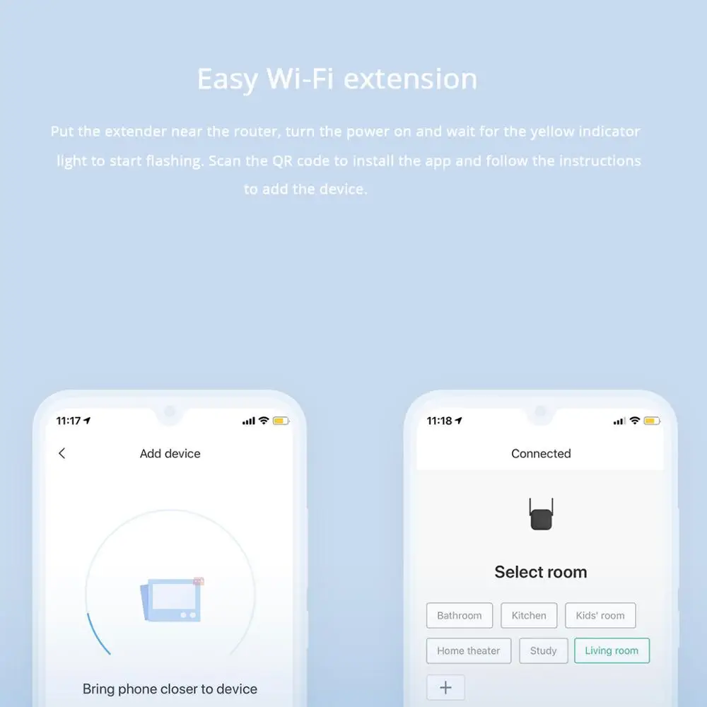 Xiaomi Wifi Repeater 5GHz Wifi Range Extender AC1200 1200Mbps Wi-Fi Signal Amplifier Wireless Router Work with Mi Home App