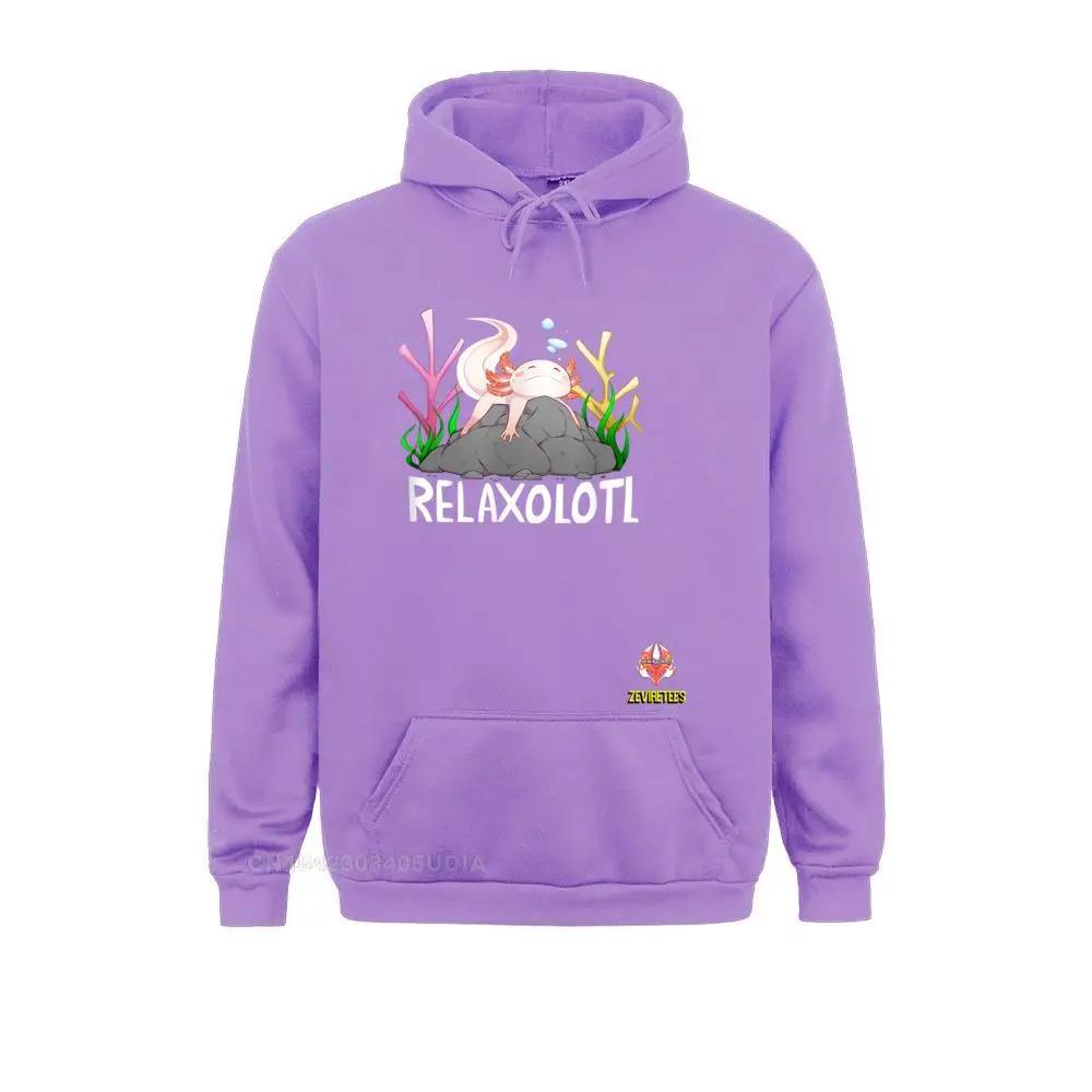 Relaxolotl A Cute Relaxing Axolotl On A Rock Hoodie Cosie Summer/Autumn Women's Hoodies Hoods 2021 Long Sleeve Sweatshirts