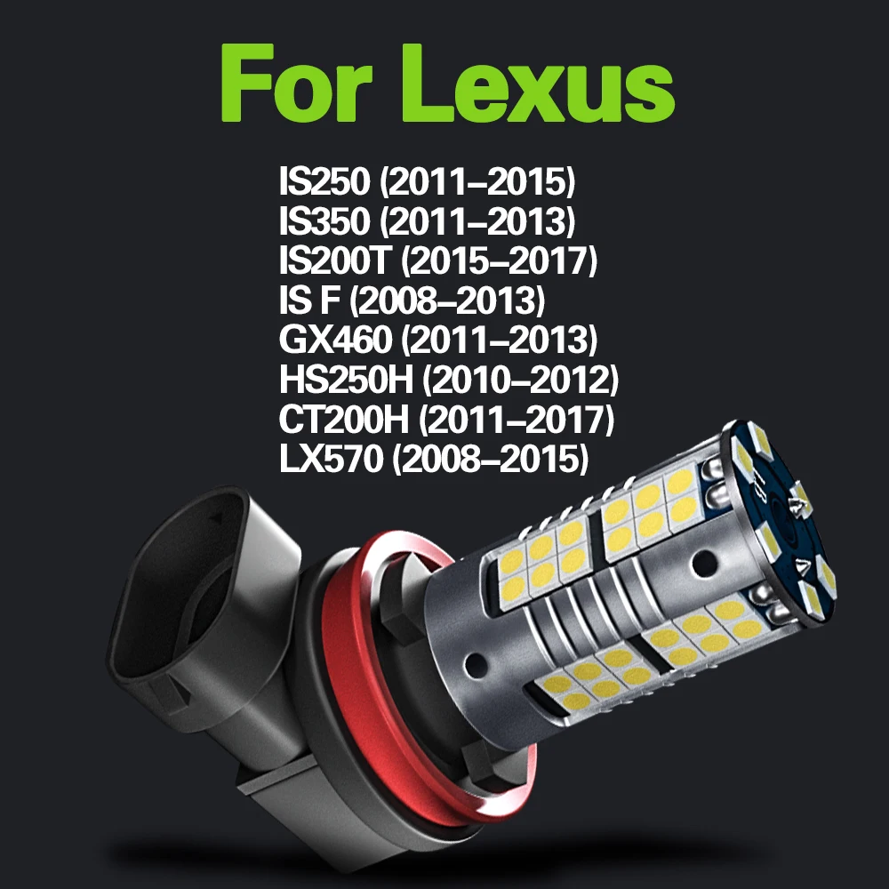 2pcs LED Fog Light Canbus H16 H11 For Lexus IS250 IS350 IS200T IS F GX460 HS250H CT200H LX570 2009 2010 2011 2012 2013 2014 2015