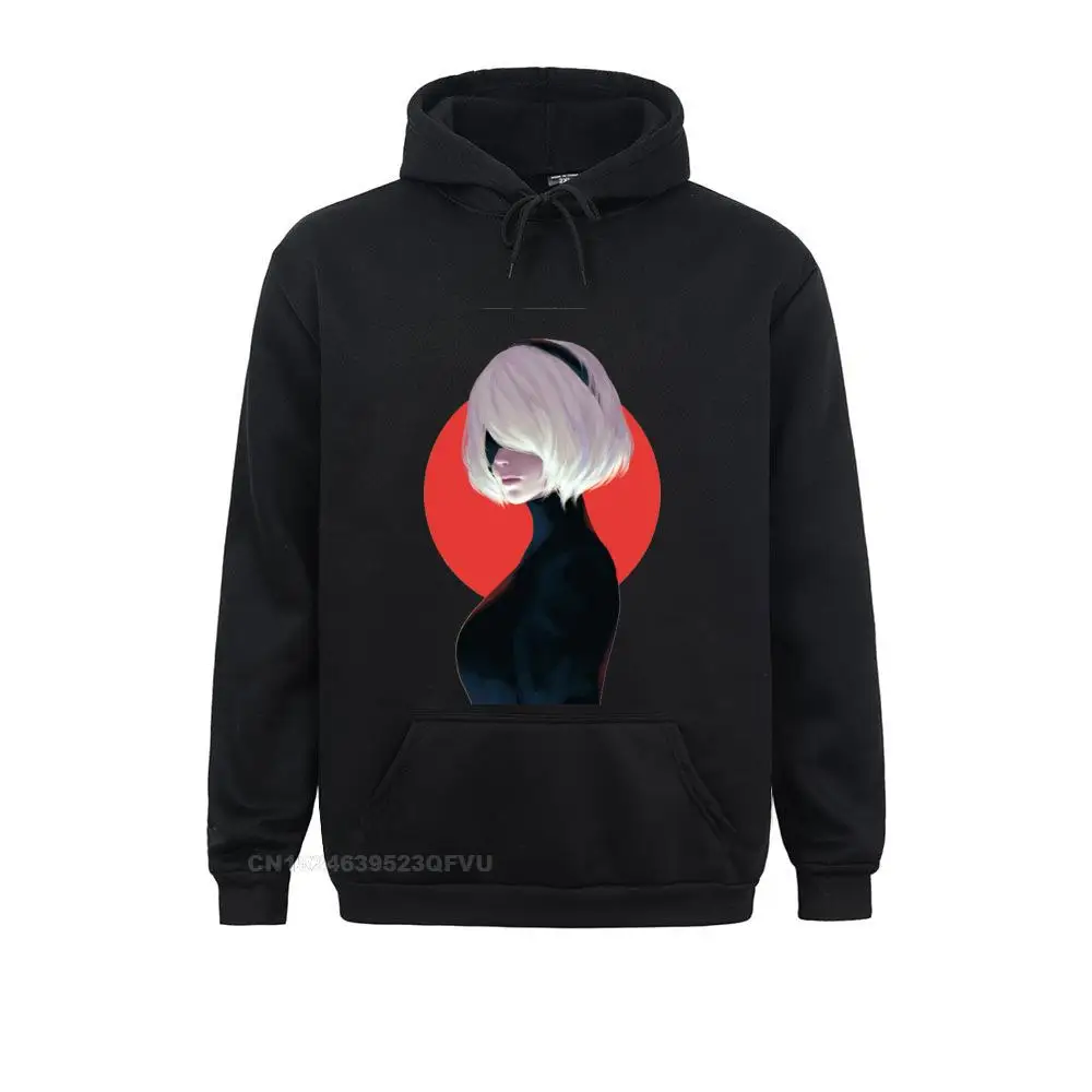 Nier Automata Men Pullover Hoodie Yorha 2b Game Novelty Tees Fitness Crew Neck Hoodie Premium Cotton Printed Sweakawaii Clothes