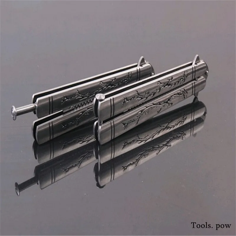 Butterfly Knife Butterfly Hair Comb Training Butterfly Knife Multi-tool Pocket Knife Folding Chinese Dragon Print