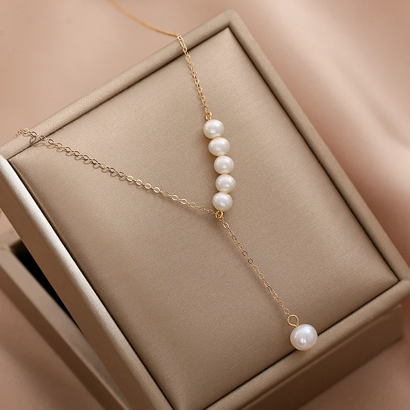 

Lii Ji Choker Necklace Real Pearl Necklace US 14K Gold Filled No fade Women Jewelry Wedding Birthday Christmas Gift 35-48.5cm