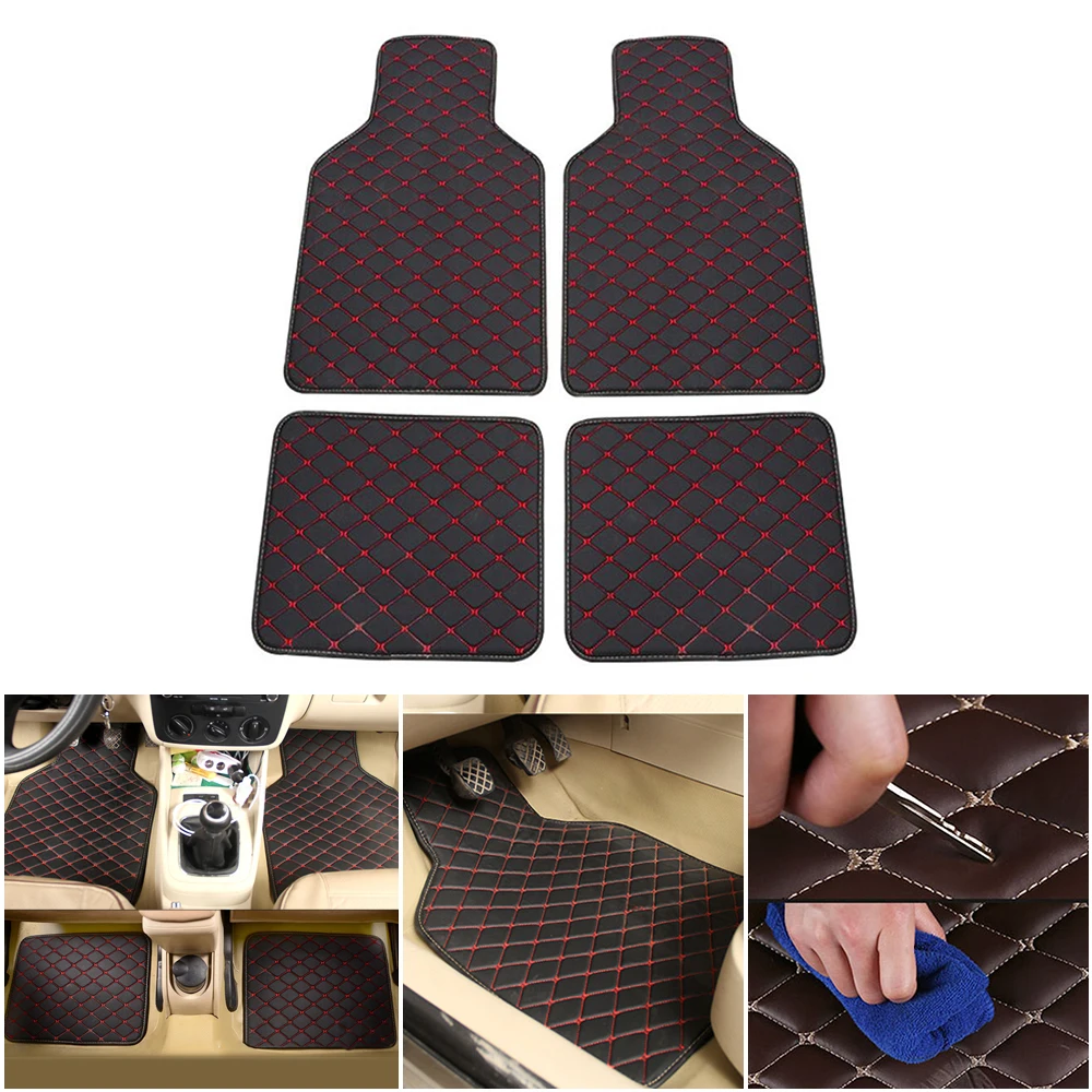 For Seat Ateca Arona ibiza Leon Toledo Leon ST CUPRA Auto Foot Pads PU Leather Car Floor Mats Auto Carpets Interior Accessories