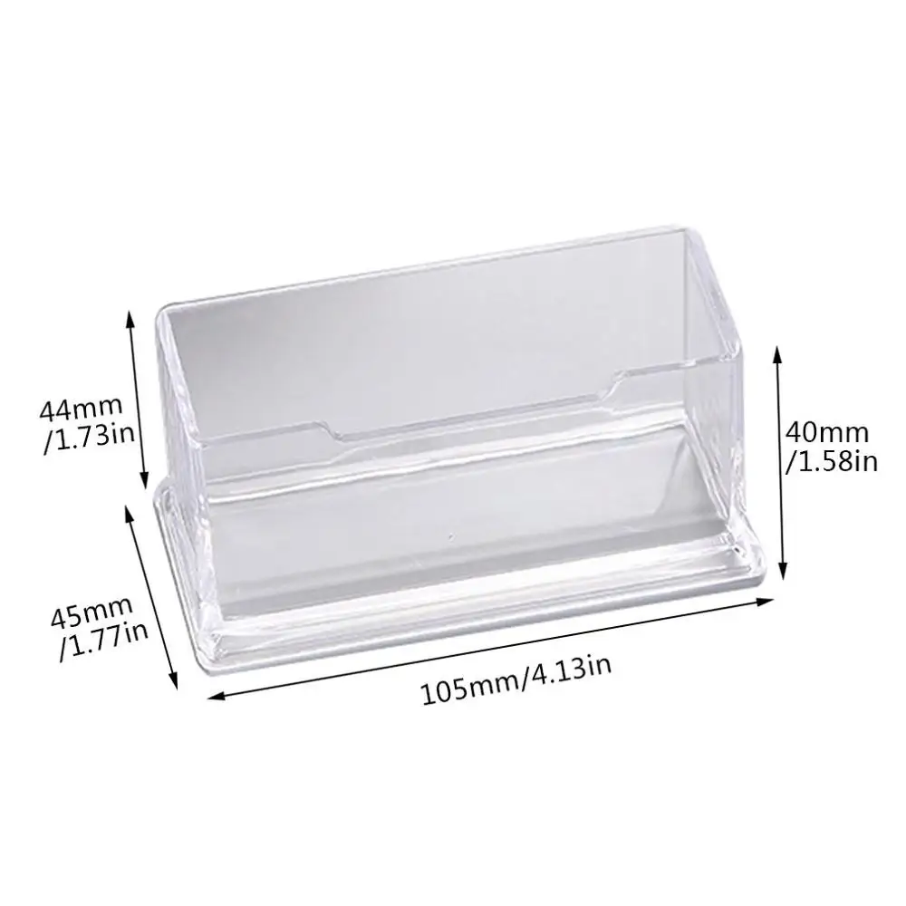Portable Clear Business Card Holder Display Stand Desk Desktop Countertop Business Card Holder Desk Shelf Box