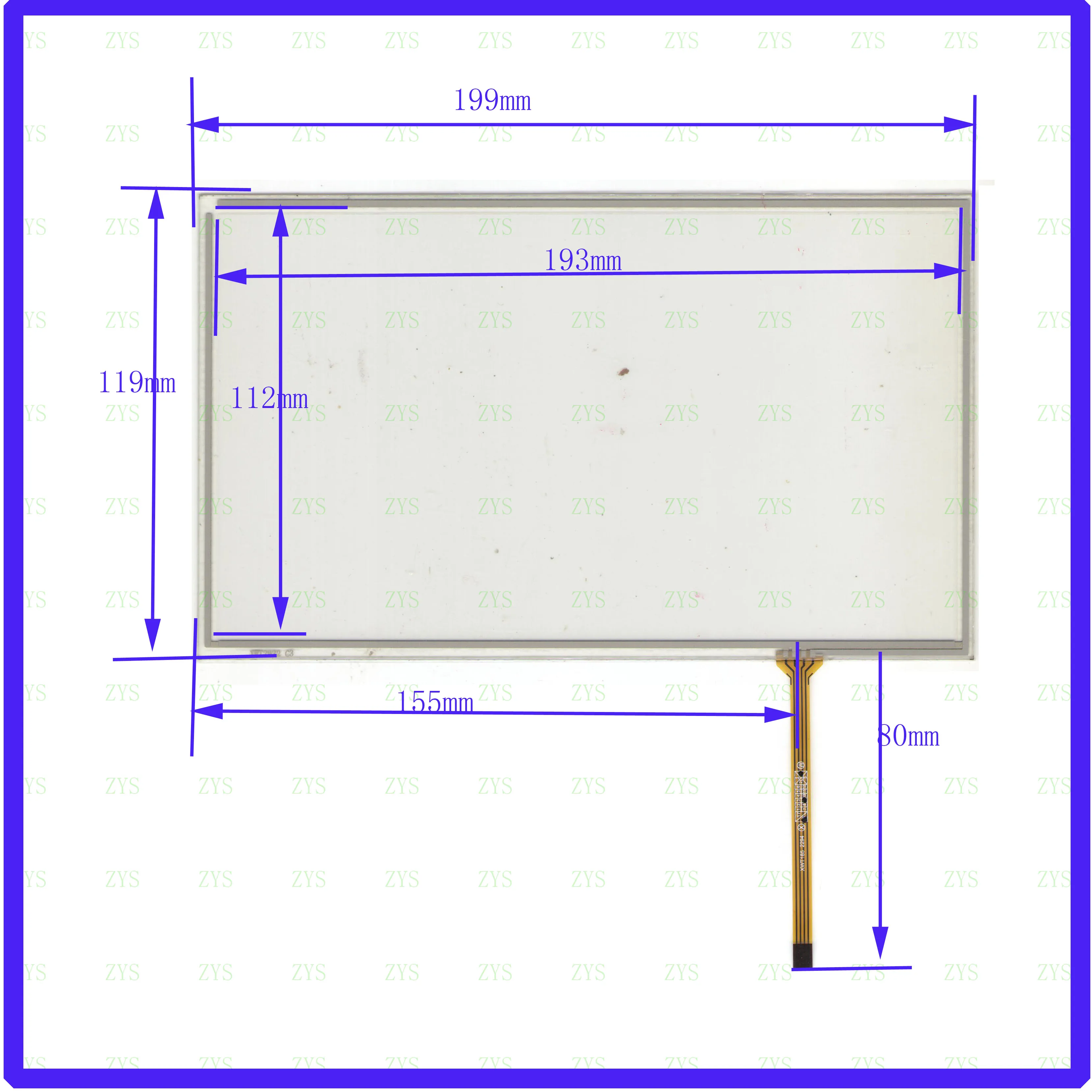 

ZhiYuSun XWT2932 8.5inch resistance touch screen sensor 199*119mm for display touch glass 200*120mm compatible