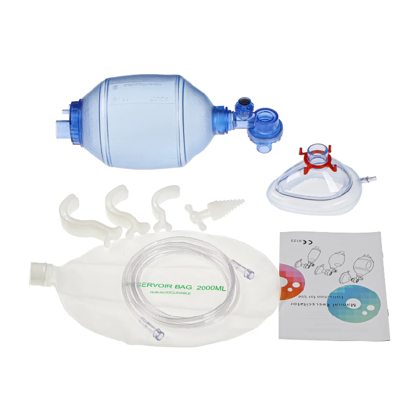 Veterinary PVC Manual Resuscitator Manual Medical Oxygen Bag First Aid Kit Tool Ventilator First Aid Oxygen Machine PE Bag