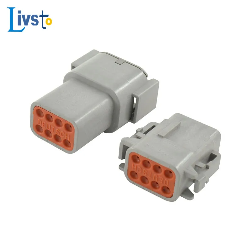 10 Set 8Pin Way Deutsch DTM Waterproof Connector With Pins Automotive Connector Auto Connector DTM04-8P DTM06-8S