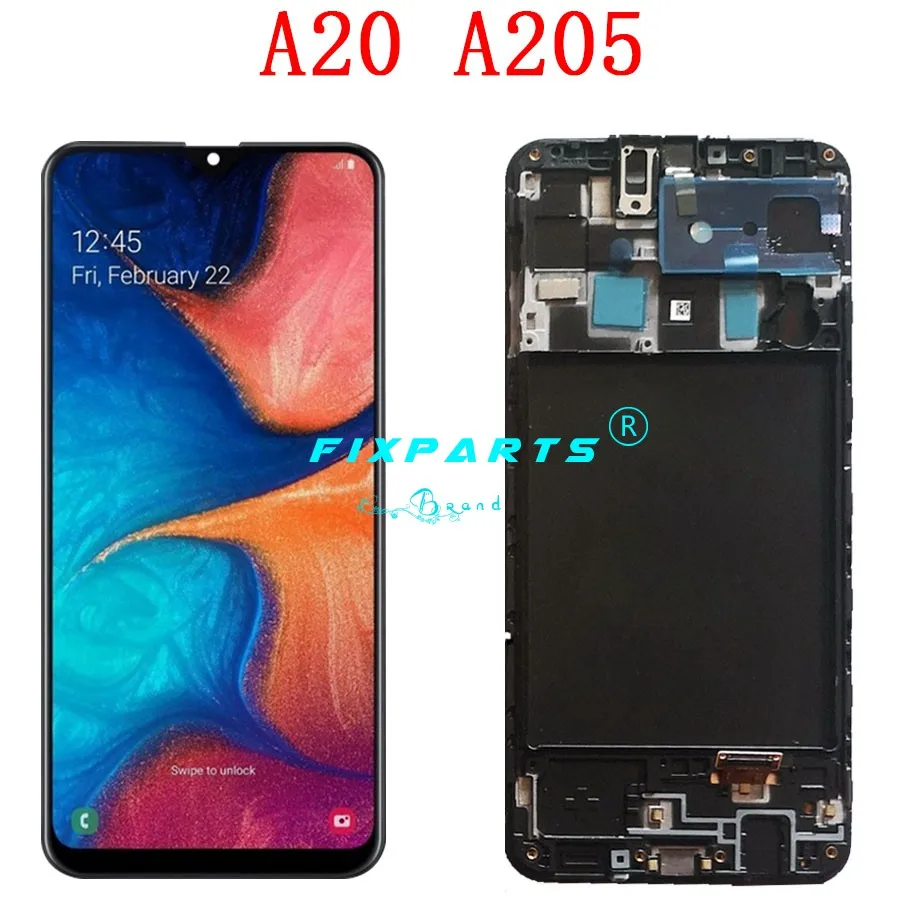 For SAMSUNG GALAXY A10 A105 A20 A205 A30 A305 A40 A405 A50 A505 A60 A606 A70 A80 A10 M10 M20 LCD Display Touch Screen With Frame