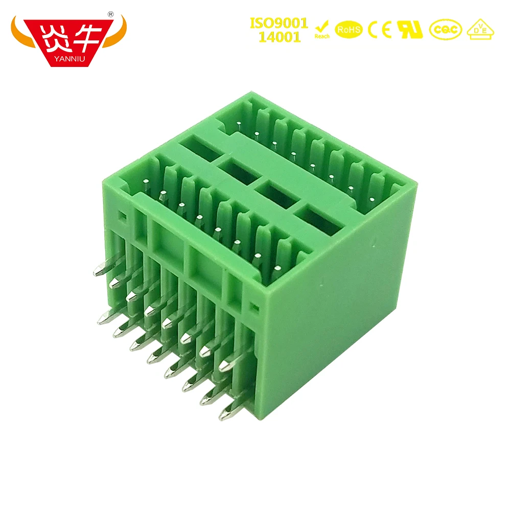 10Pcs 2.5mm 15EDGRH KF2EDGRH 2.5 2P ~ 12P PCB PLUGGABLE PLUG-IN TEMINAL BLOCKS 4PIN ~ 24PIN MCD 0,5/ 2-G1-2,5  PHOENIX CONTACT