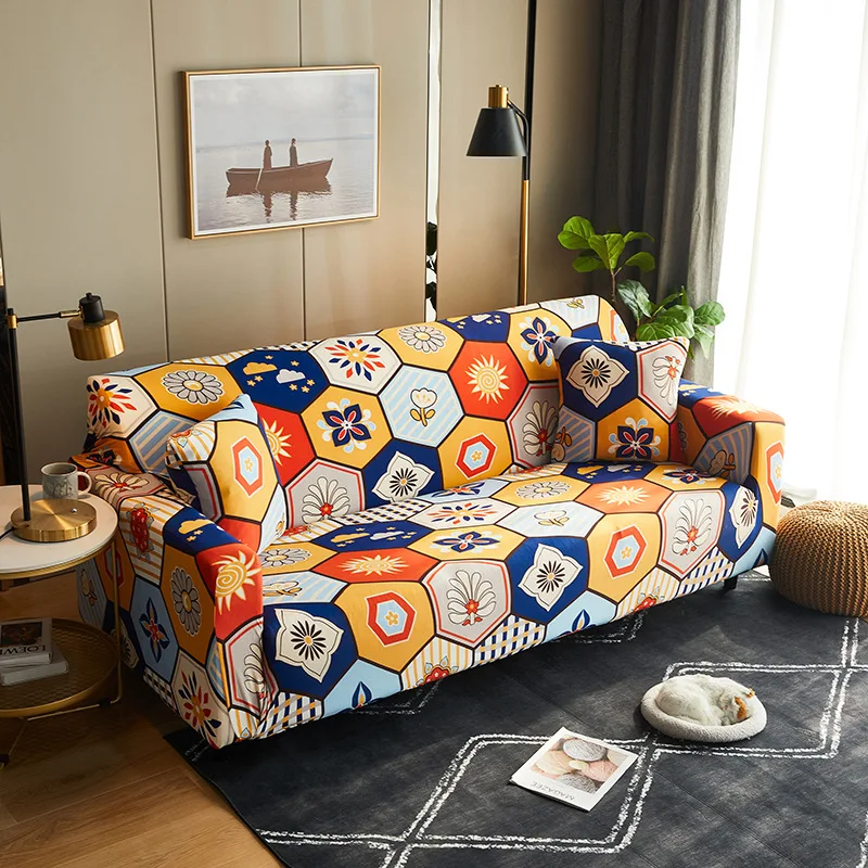 New Printed Sofa Cover High Elastic All-inclusive Couch Covers Soft Good Hand Feeling Slipcovers 1/2/3 Seater Sofa Covers