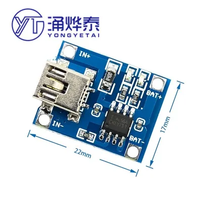 YYT TP4056 18650 lithium battery 3.7v 3.6V 4.2V lithium battery charging board 1A overshoot and overdischarge protection