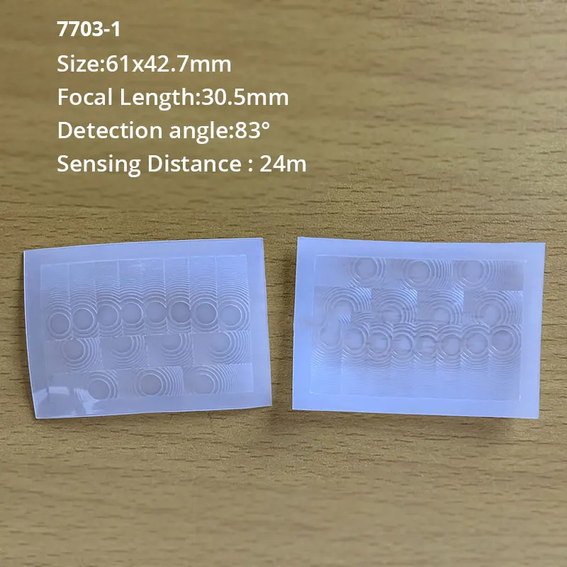 Optical Plastic PIR Human Infrared Induction Fresnel Lens Focal Length Far Sensing Distance 10PCS