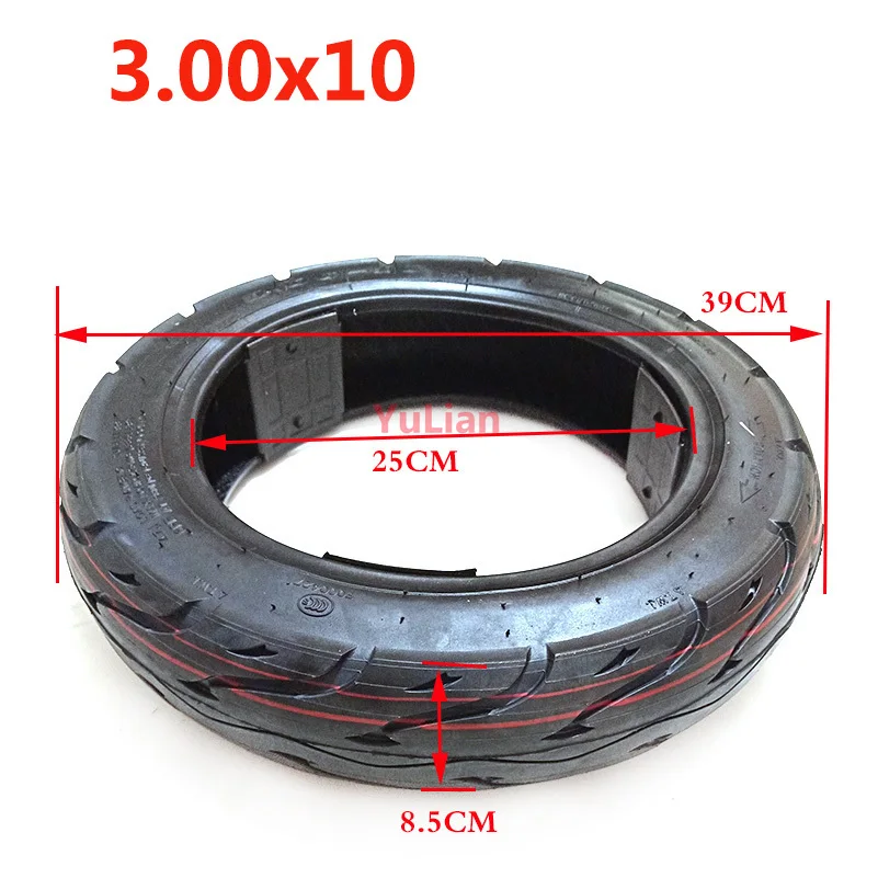 3.00-10 / 14x3.2 fits Electric vehicle Electric Scooters e-Bike 14*3.2 300-10 Explosion-proof 14 inch Vacuum Tubeless Tire