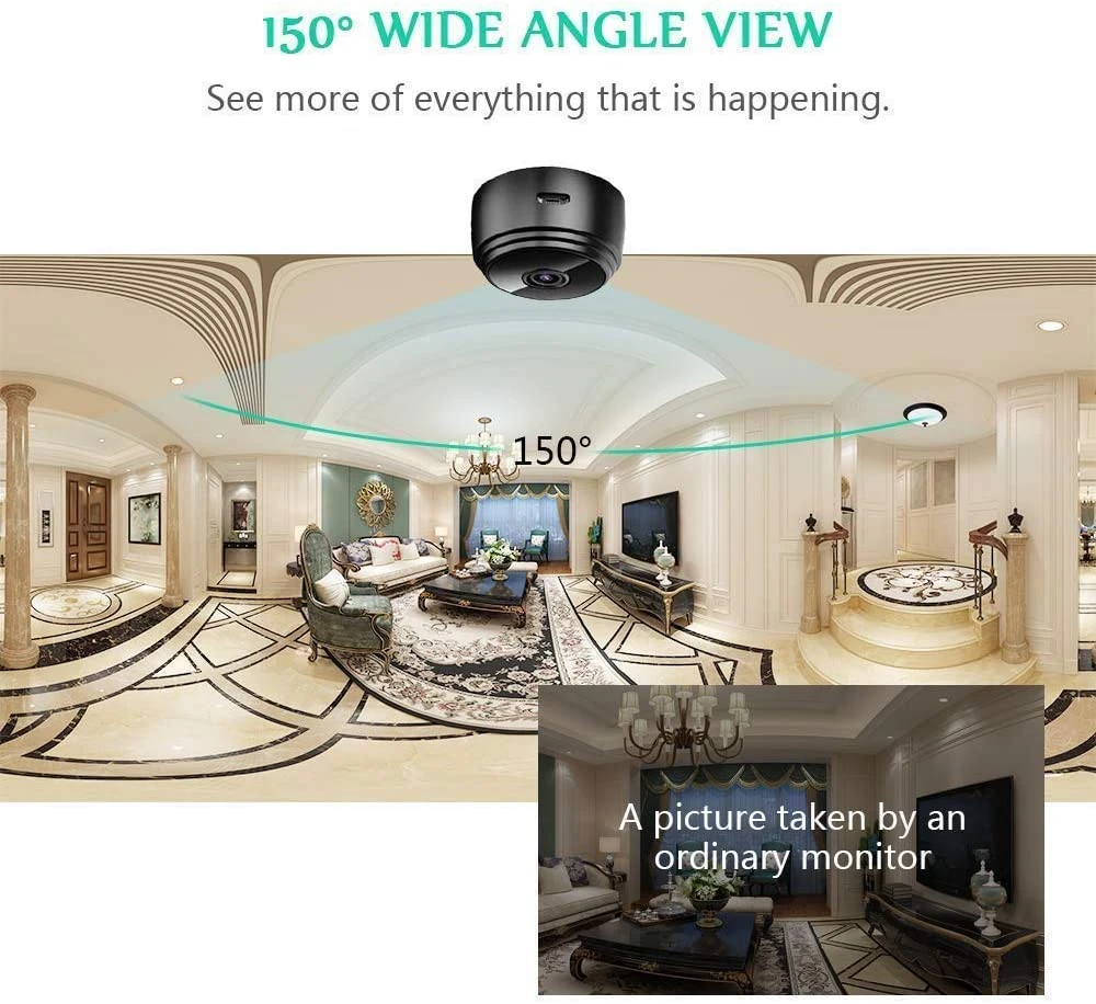 Minicámara A9 de seguridad inteligente para el hogar, videocámara de acción inalámbrica con Wifi, 1080P, P2P, grabadora de vídeo remota para Casa inteligente