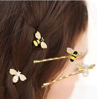 

240pcs/lot DIY Multi Alloy Burt's Bees Hair Clips Colore Oil Drip Pink/Black Bang Hairpins Styling Tools Accessories HA718