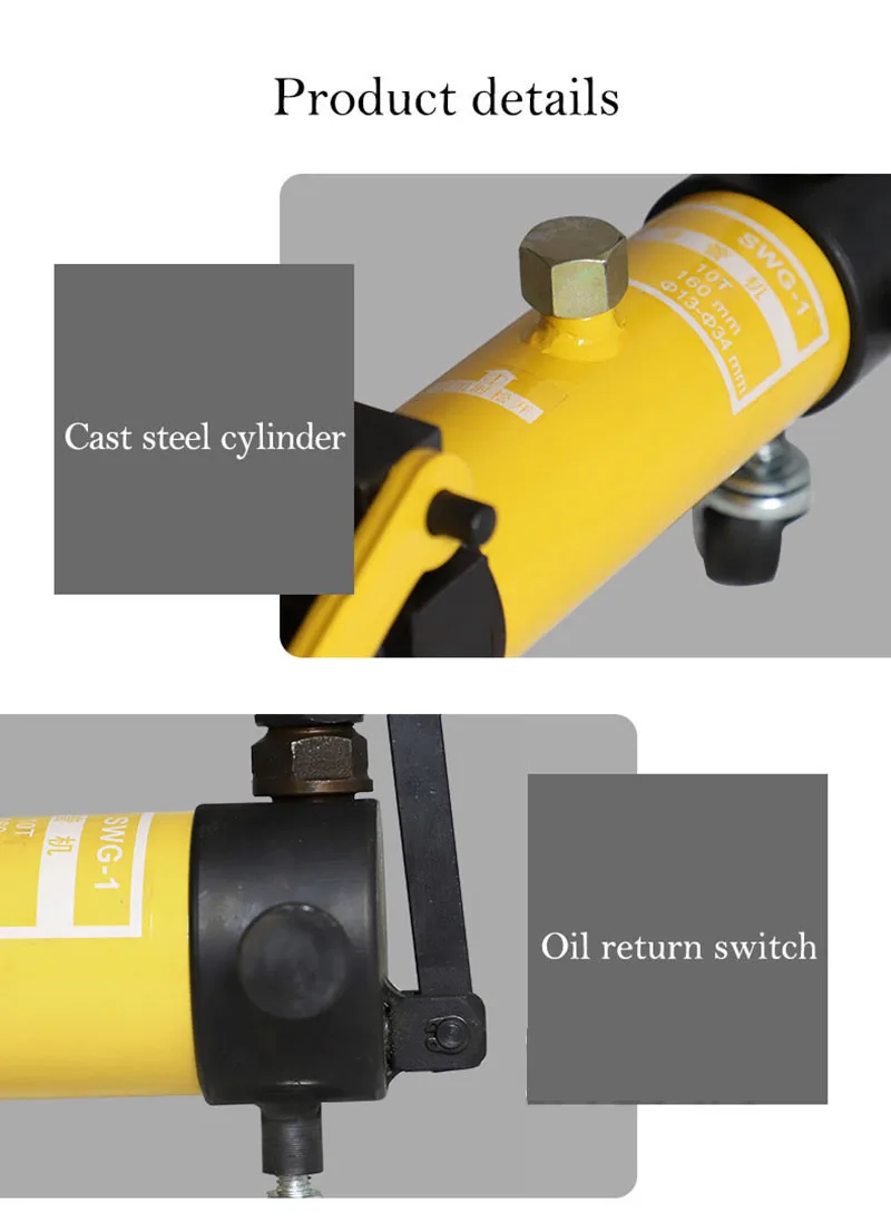 Doblador hidráulico Manual Integral de 1 pulgada, herramientas de flexión de tubos de hierro galvanizado, diseño de émbolo de presión alta y baja
