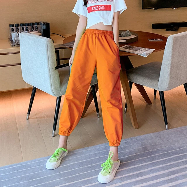 7 Color Loose High Waist Mint Green Pants Casual Joggers Women Fashion Style Woman Sweatpants Solid Korean Street Trousers Kz560 Pants Capris AliExpress