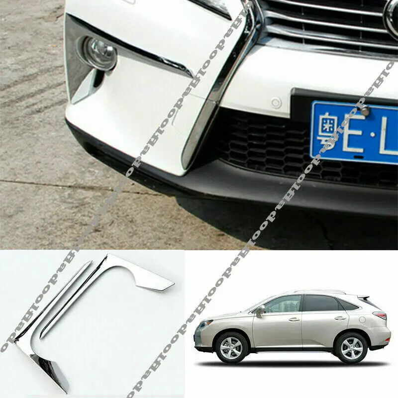 

Fits For Lexus RX270 RX350 2012-2014 ABS Chrome Front bumper Fog Light Lamp Cover trim Moulding Car Accessories 2PCS