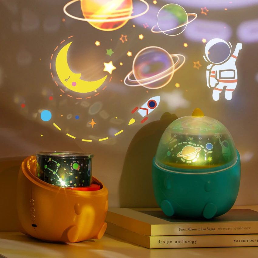 Proiettore per luci notturne per bambini, 6 set di Film, 8 canzoni musicali, luce a 3 marce, lampada per proiettore a stella a luce notturna per decorare