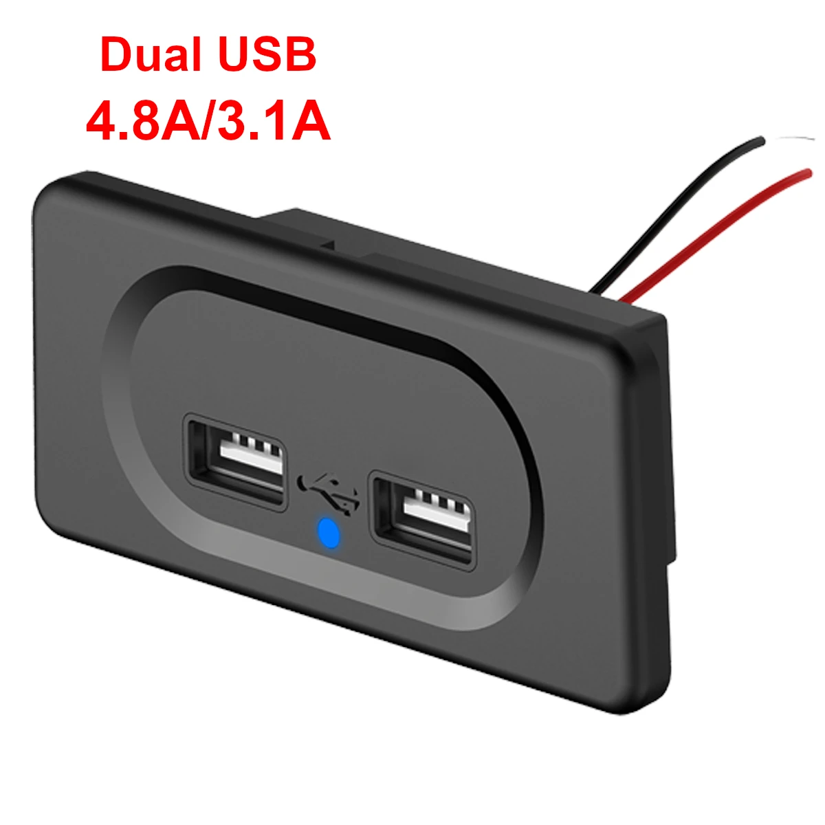 Dual USB Car Charger Socket 4.8A 3.1A 12V 24V for Motorcycle Auto Truck ATV Boat RV Bus 2.1A 2.4A Power Adapter Outlet