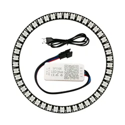 WS2812B Led 8/16/24/35/45Leds Pixel SP110E Controller Kit Gyverlamp RGB Ring Individul AddressabIe WS2812 IC BuiIt-in Lights