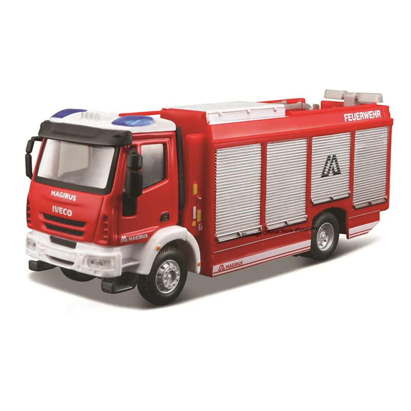 Bburago 1/50 Emergency Force Iveco Magirus 150E 28 model Alloy Luxury Vehicle Diecast Cars Model Toy Collection Gift