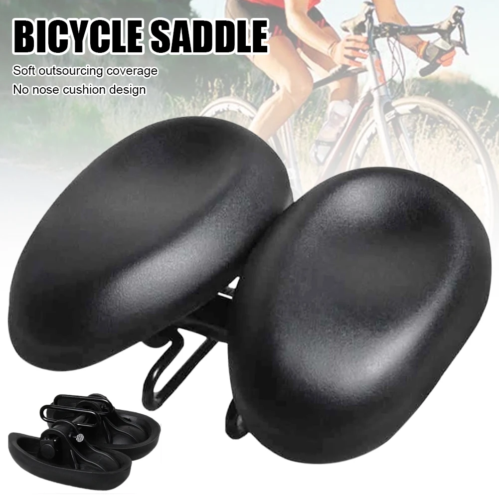 New Bicycle Seat Breathable Noseless Adjustable Bike Saddles Padded Ergonomic Dual Pad Bicycle Saddle Bicycle Bike Accessories