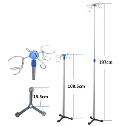 High-quality stainless steel medical infusion stand drip bottle rack, infusion hook rails hanging rods with lanterns