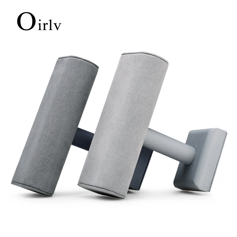 Oirlv New Watch Display Stand Leather Bracelet Display Holder with Microfiber Jewelry Organizer Rack T Shape Watch Rack Storage