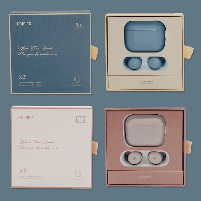 اديفير X3 TO-U TWS سماعة لاسلكية تعمل بالبلوتوث سماعة بلوتوث 5.0 مساعد صوت التحكم باللمس كوالكوم aptX هدية الحاضر