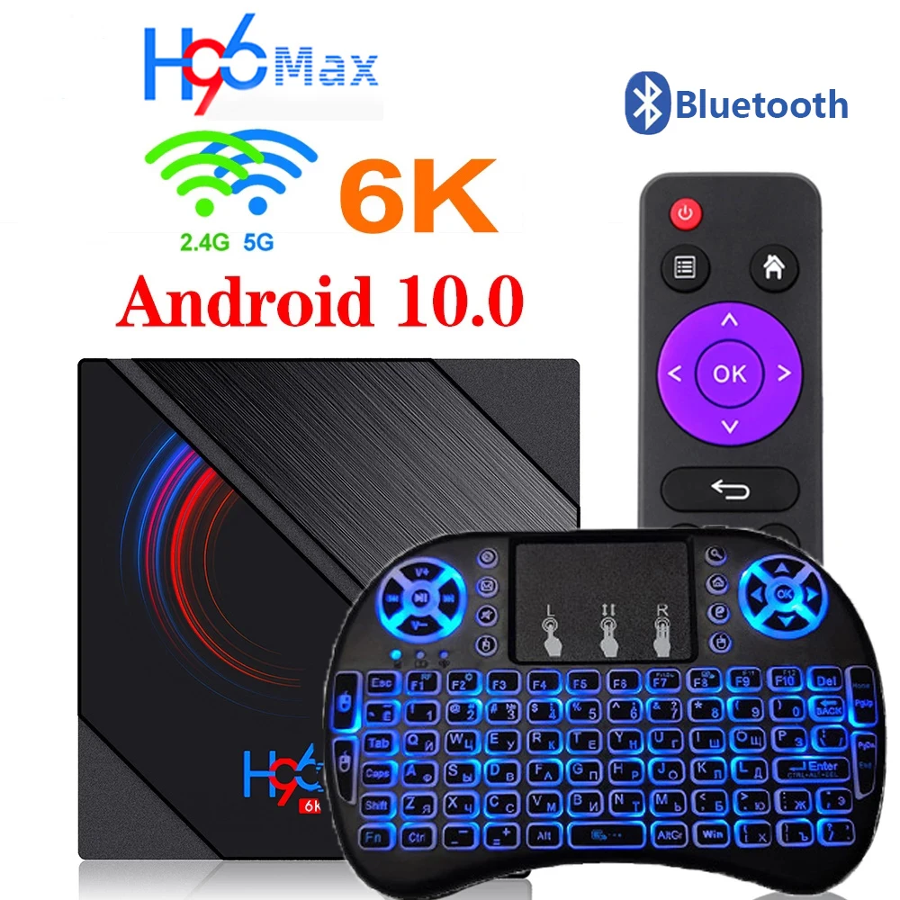 

Smart TV Box H96MAX IPTV Android 10 CPU 6K Smart TV BOX 2.4G & 5G WIFI Support Miracast DLNA H96 MAX H616 Set Top Box