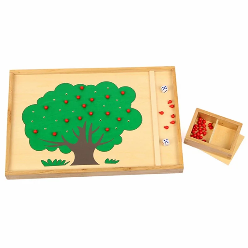 

Baby Educational Toy Montessori Toys Apple Tree Counting Learning Great Gift for Children Wooden