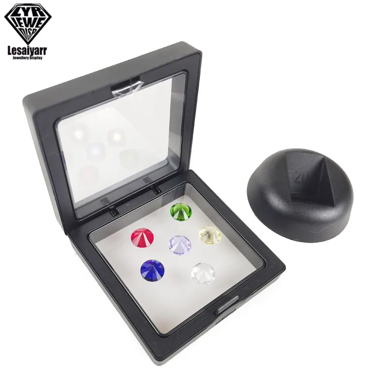 Ring Earrings Suspension Display Stand Elastic PE Film Rack Case Dustproof Transparent Bead Bracelet Pendant Jewelry Storage Box