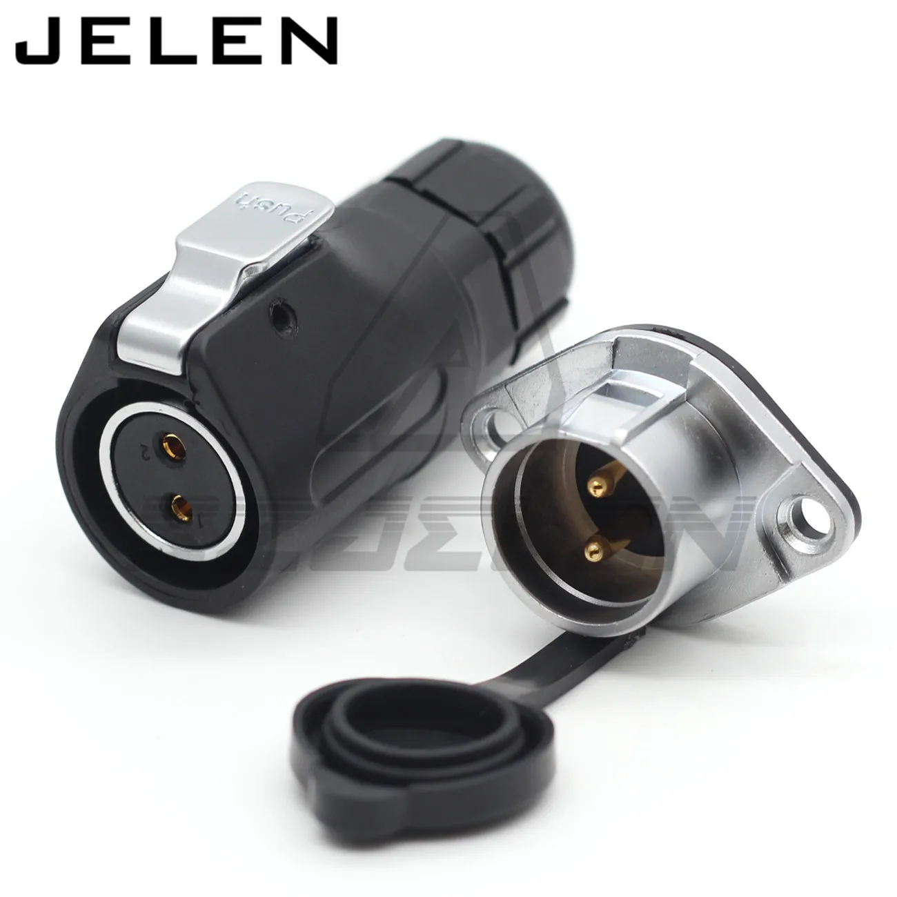 Conector impermeable de 2/3/4/5/6/7/8/9/10/12 Pines, montaje en Panel M20, Conector de cable de alimentación macho (enchufe) y hembra (enchufe),