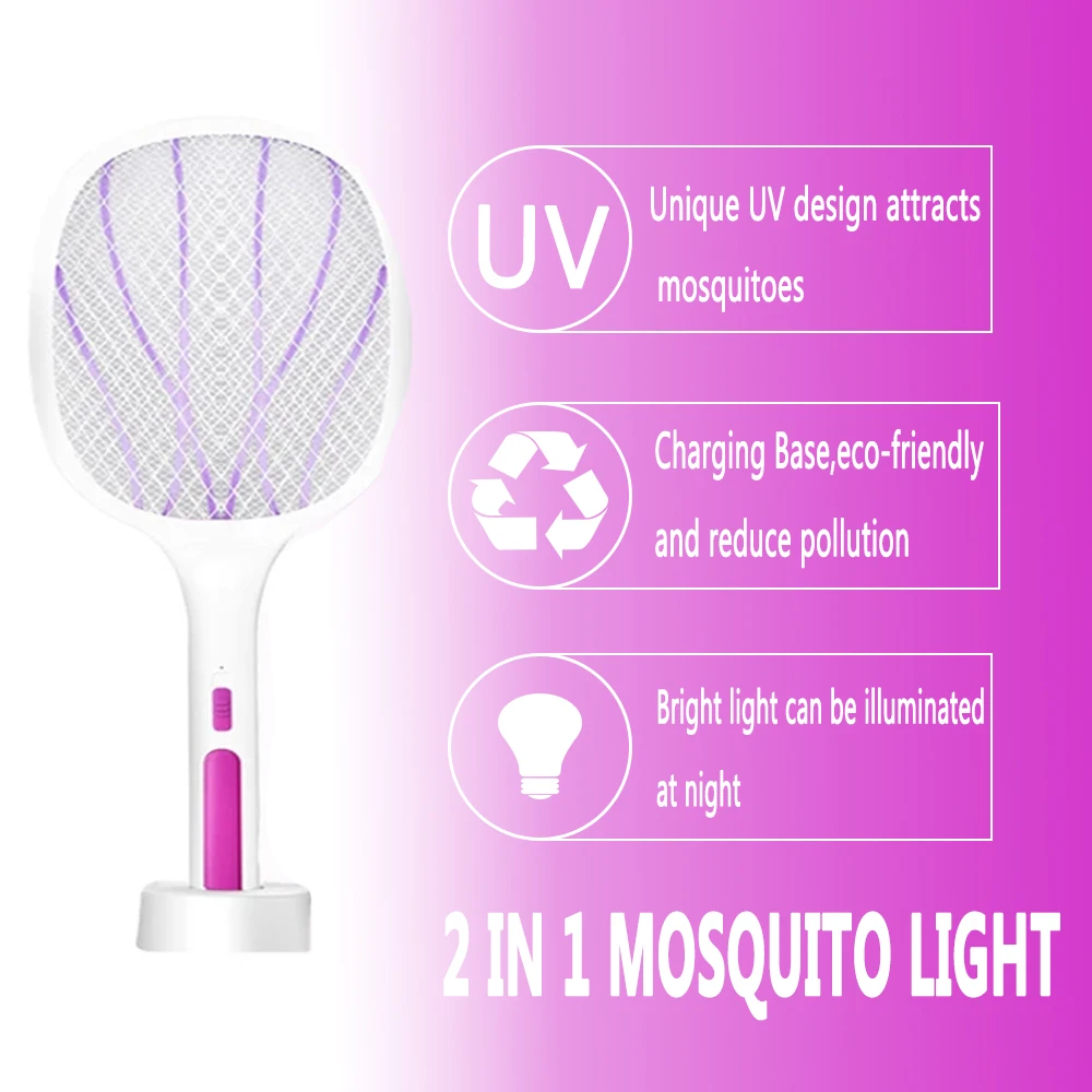 

High-Tech 6/10 LED Trap Mosquito Killer Lamp 3000V Electric Bug Zapper USB Rechargeable Summer Fly Swatter Trap Flies Insect