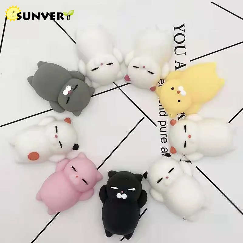 Cat Fidget toys Antistress foot Mochi Squishy pack kawaii toy Cat Squeeze Kids cute squishies Girls Fun Toy Daughter toys