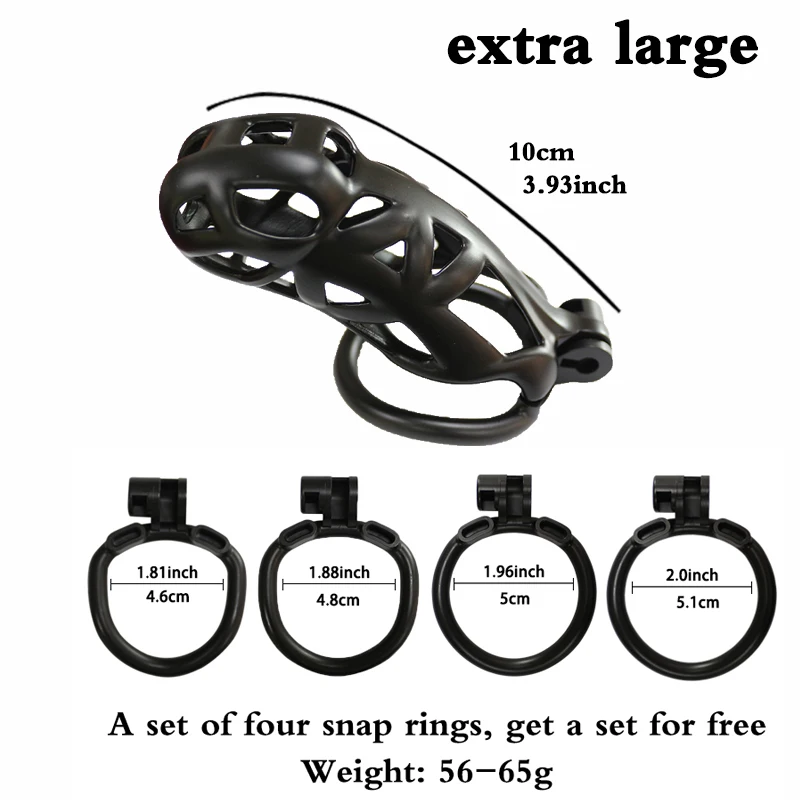 Moonuo Second generation Mini/Standard sizes Chastity Device Cock Cage with 4 Size Rings Erotic Urethral Brass Lock Sex Toys