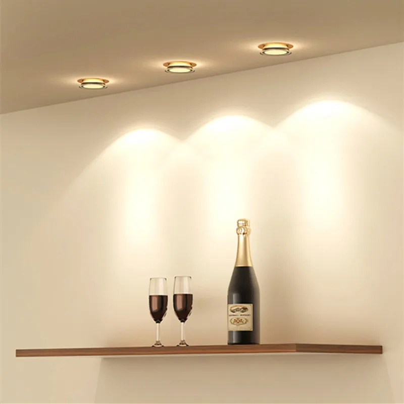 AC220V LED Crystal Downlight 5W 7W 9W 12W Recessed Ceiling Spot Light for Living Room Bedroom Kitchen Lamp