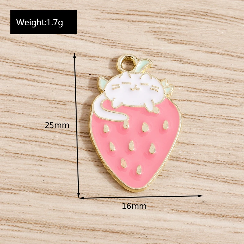10 teile/los Cartoon Tier Katze Emaille Charms für Schmuck Machen Nette Tropfen Ohrringe Anhänger Halsketten DIY Schlüsselbund Handwerk Liefert – Detail 24