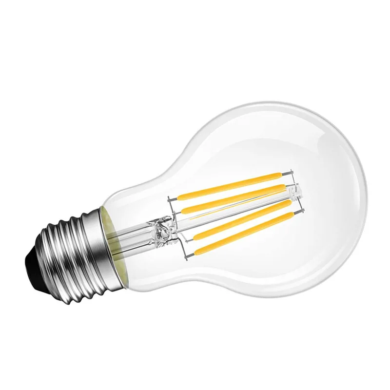 10pcs/lot E27 Filament LED Bulb Edison Light 2w 4W 6w 8W A60/A19 dimmable Filament warm white cold white AC230V