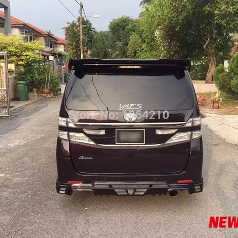 Fiber Glass TMK Style Unpainted Primer Color Rear Trunk Boot  Wing Roof Spoiler For Toyota 2008-2015 Alphard Vellfire 20 Series