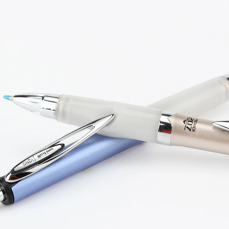 1 قطعة يوني الكرة ألفا UMN-207GG الممتاز 207 حبر جل الرول الكرة القلم 0.7 مللي متر أسود قلم حبر