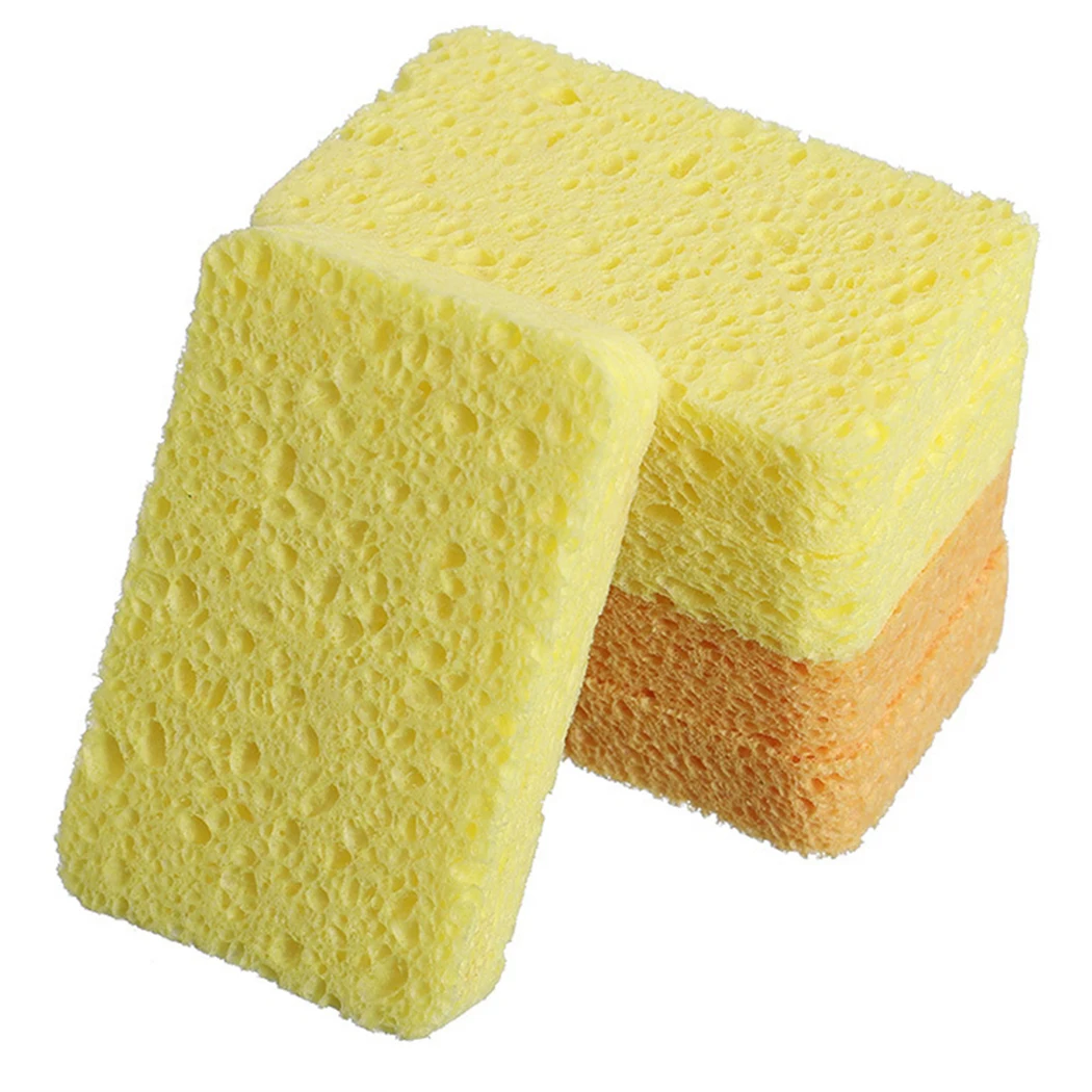 Cellulose Dishwashing Sponge Wood Pulp Water Absorbent Cleaning Scrub Sponge Pot Pan Dish Scouring Pad Kitchen Cleaning Cloth