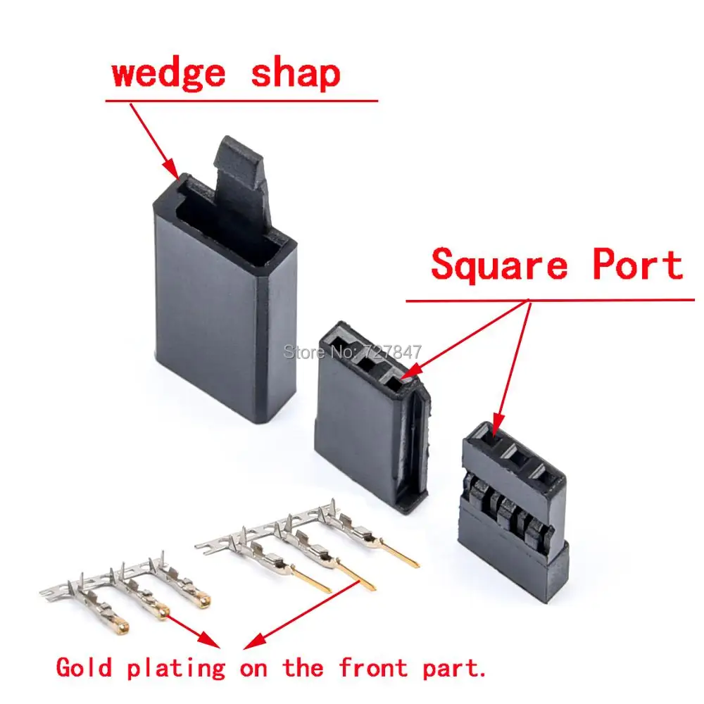 30 Sets/lot Servo Plug Male Female Connector Crimp Pin Kit with Lock Compatible for Hitec Spektrum RC RC Model Parts