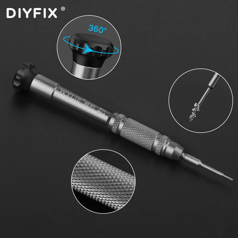 DIYFIX 6 in1 Precision Screwdriver Set For iPhone 11/ 12 Series  Mobile Phone Computer Repair Disassembly Bolt Screwdriver